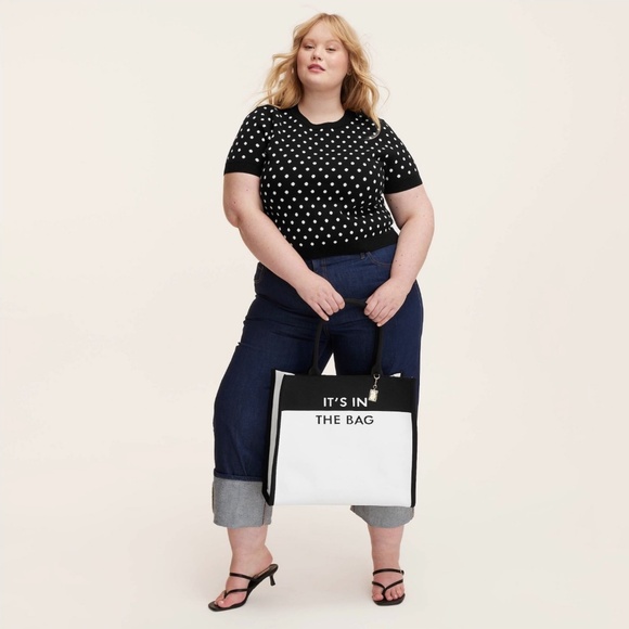 NWT Colorblock Knit Tote - kate spade new york x Target - IT'S IN THE BAG red/pk - Picture 15 of 15